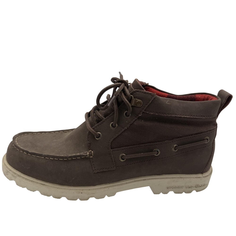 Sperry Top-Sider STS15912 Boots Mens Size 10.5 Brown Leather Chukka Ankle Lined